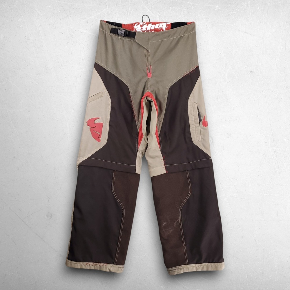 Thor Static Motocross Convertible Riding Pants Men 32 Gray Gorpcore Techwear ATV